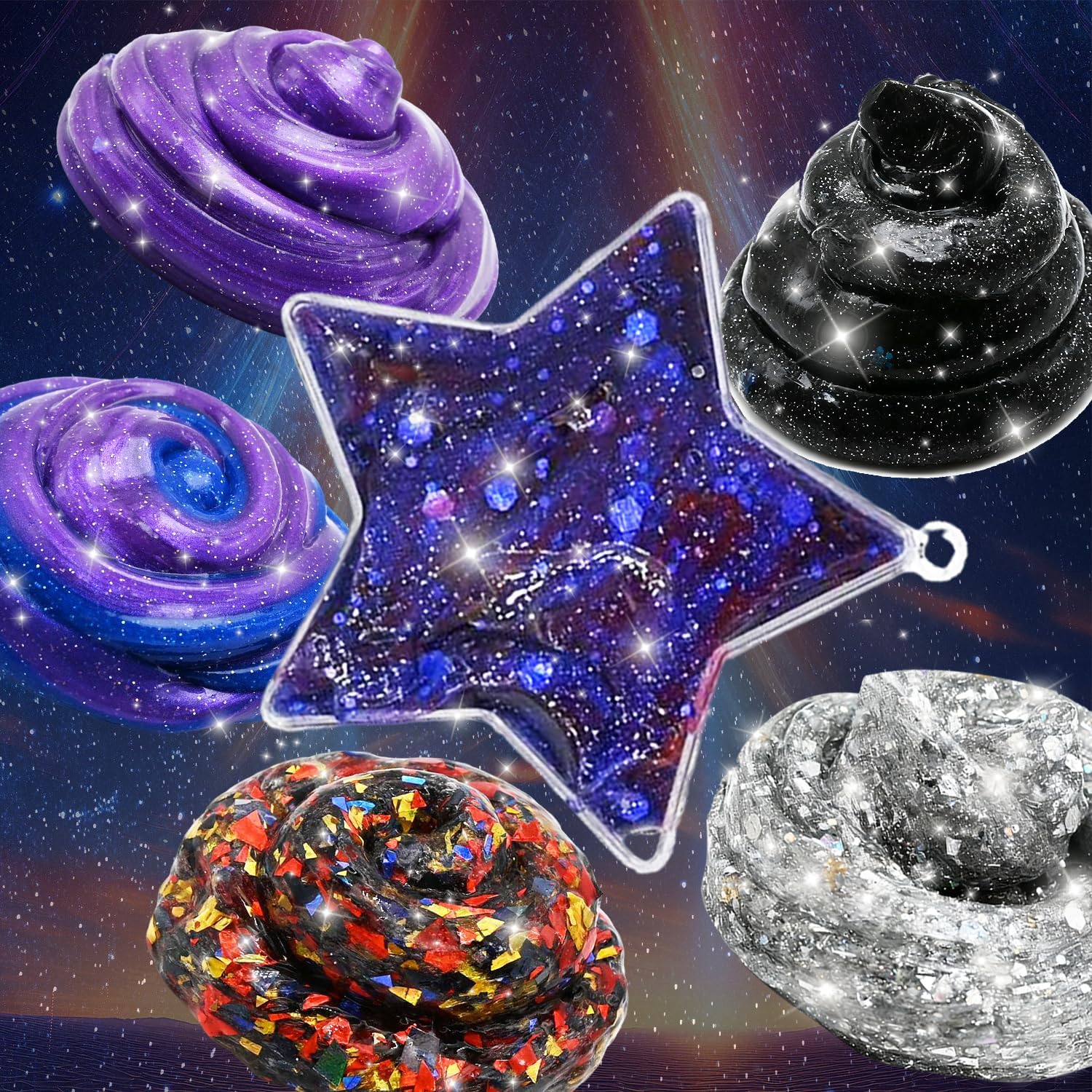 Mini Galaxy Slime Kit for Kids Ages 6–12, DIY Space Slime Set, Fun Cosmic Craft for Creative Play, for Boys & Girls - Image 3