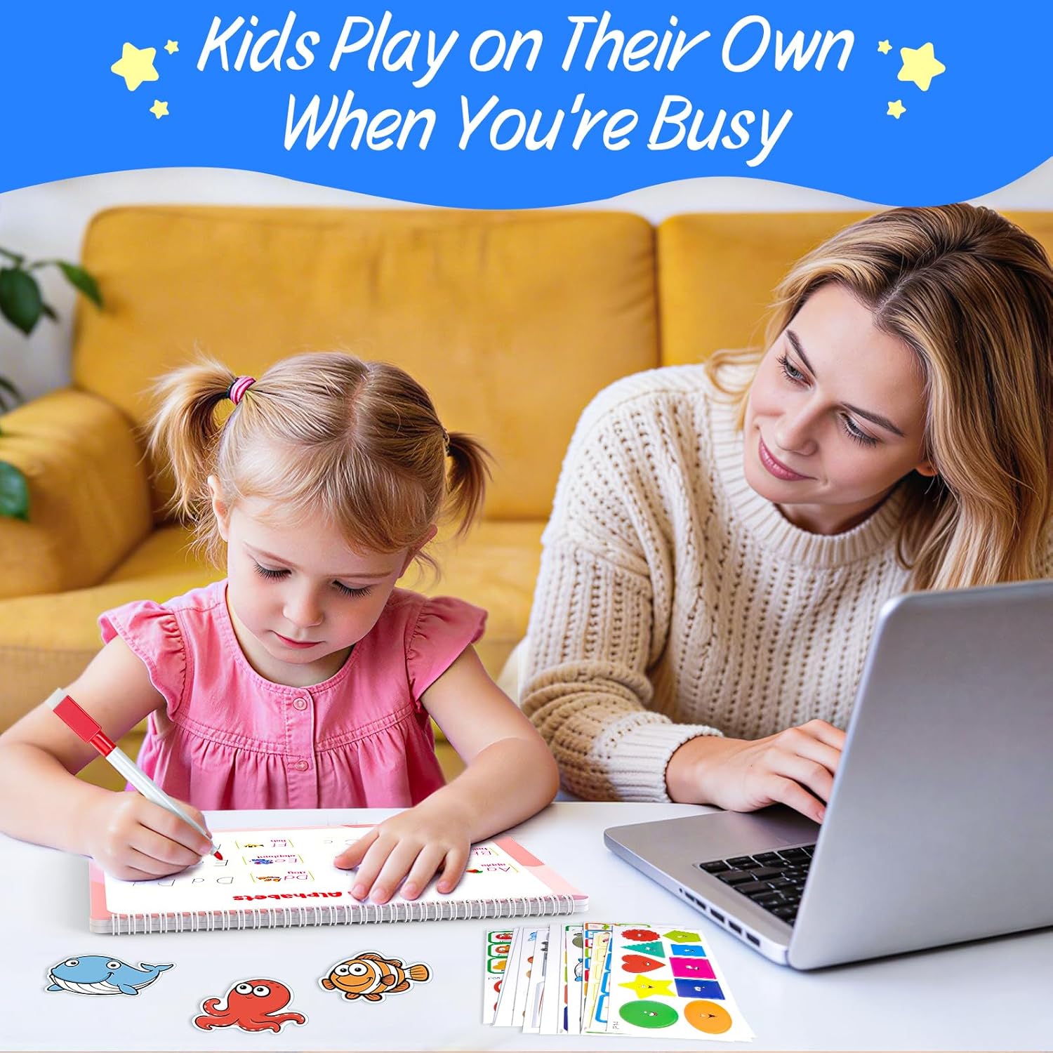 Busy Book for Toddlers 3+, Preschool Learning Activities with 30 Themes Prek Preschool Workbooks, Montessori Educational Learning Toys for Autism Sensory Travel toys,Back to School,Birthday Gifts - Image 4