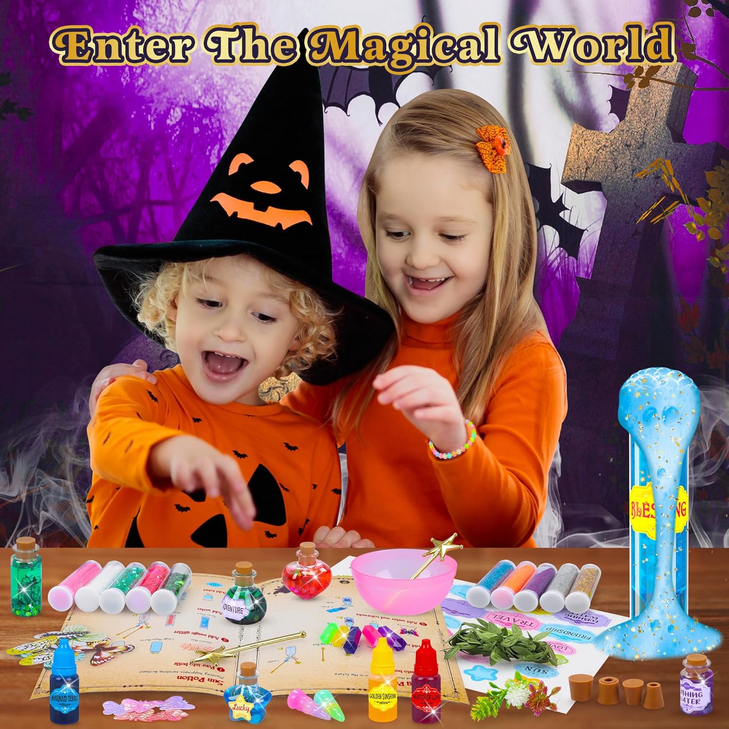 Fairy Magic Potions Kit for Kids, with Magical House, 26 DIY Mixed Magic Wizard Potion Bottles, Mystery Potions Craft Kit, Christmas Decorations Birthday Gifts for Age 6 7 8 9 10+ Year Old Girls Boys - Image 6