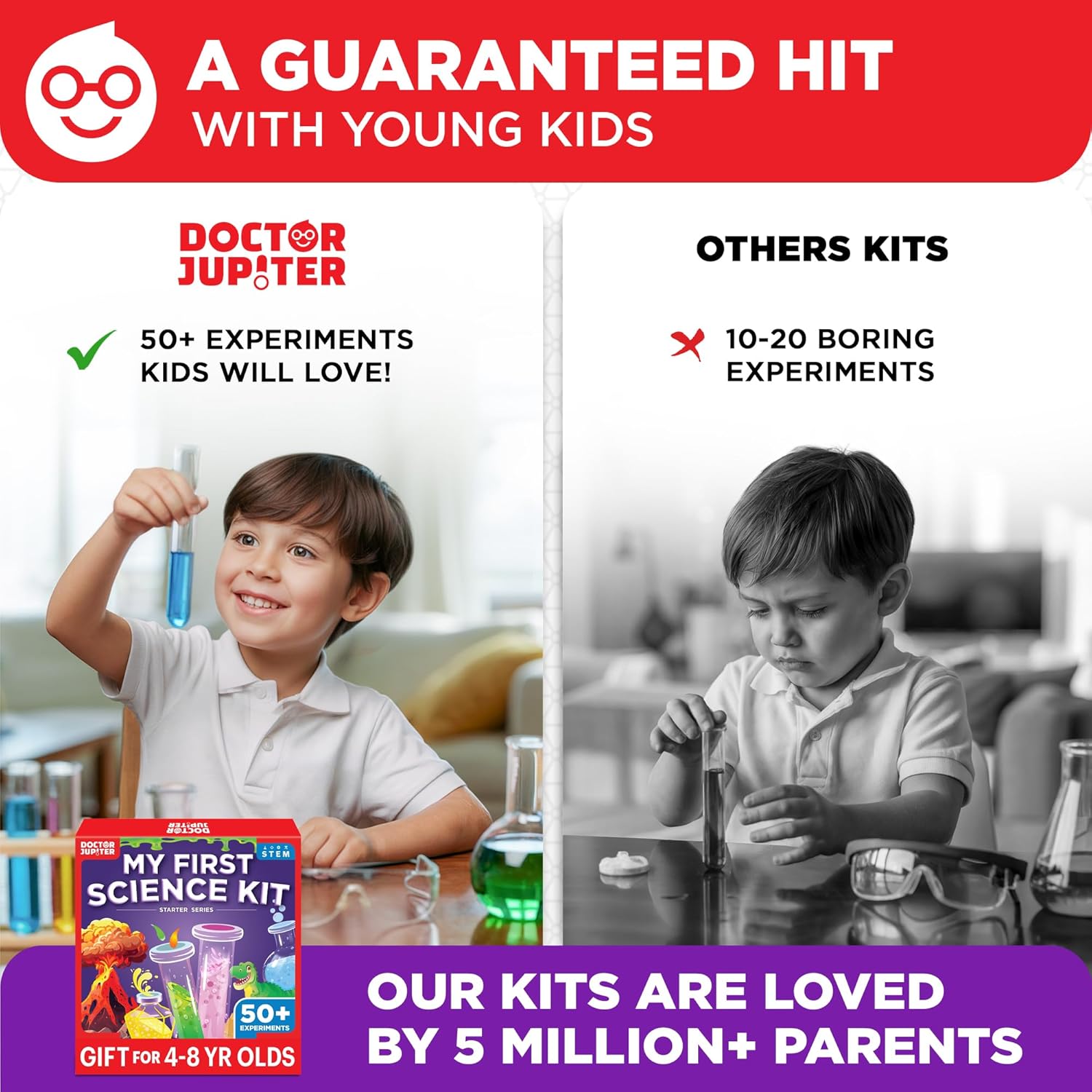 Doctor Jupiter My First Science Kit for Kids Ages 4-5-6-7-8 | Birthday Gift Ideas for 4+ Year Old Boys & Girls | Toy Stem Kit with 50+ Experiments | Learning & Educational Projects - Image 8