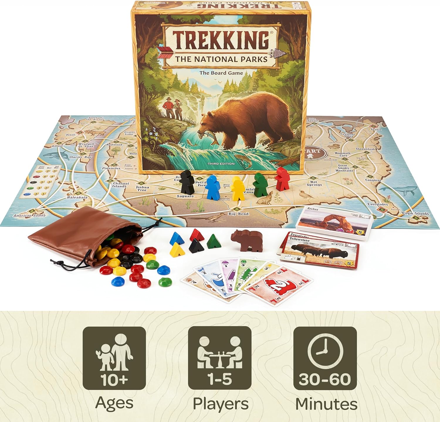 Underdog Games Trekking The National Parks - Award-Winning Family Board Game for Kids Ages 10+ - Easy to Learn, Fun Activities for 1-5 Players, Great for Family Bonding & for National Parks Lovers - Image 5
