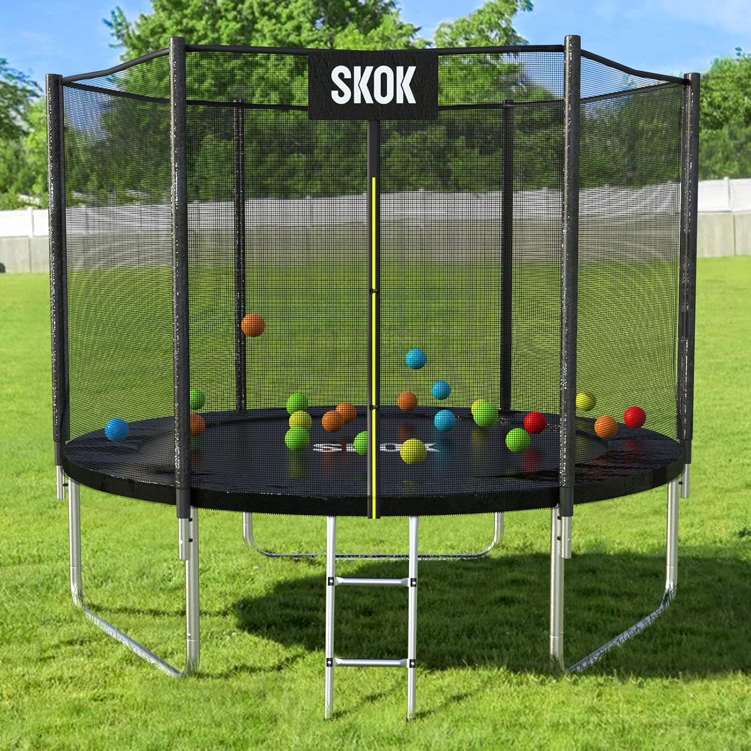 SKOK Trampoline for Kids,400LBS Outdoor Trampoline with Net-ASTM Approved Trampoline for Children and Adults - Image 8
