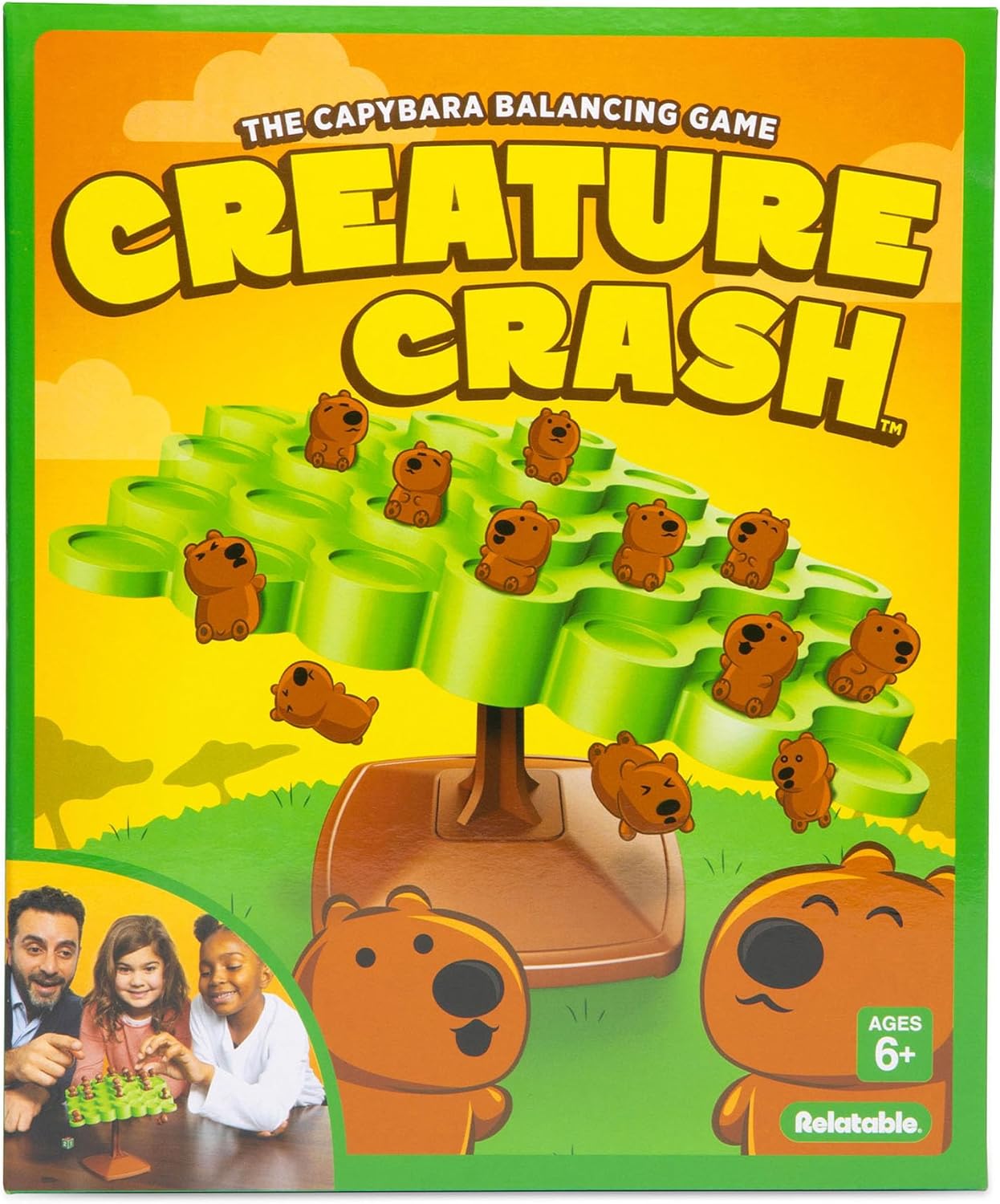 Creature Crash by Relatable, The Capybara Balancing Game, Great Kids Games and Family Game Night Essentials, Includes 49 Capybaras, 1 Balancing Board, 1 Pillar Base, 1 Die, and Instructions - Image 7