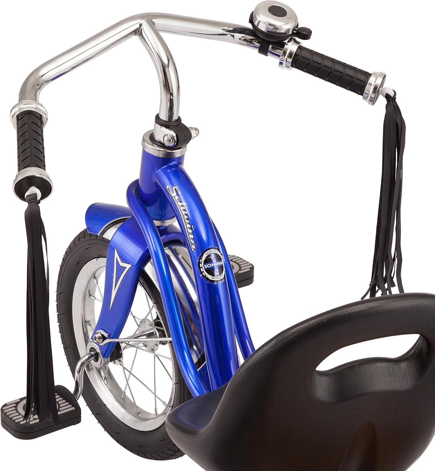 Schwinn Roadster Tricycle, 12 Inch Front Wheel Bike for Kids Ages 2-4, Low Center of Gravity, Retro Steel Frame, Adjustable Seat Grows with your Child, Rear Deck, Tricycle for Toddlers - Image 3