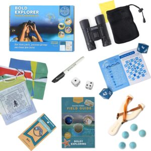 Bold Explorer Outdoor Adventure Kit – Quality Exploration Gear & Activities – Ideal for Kids’ Nature Fun & Creativity