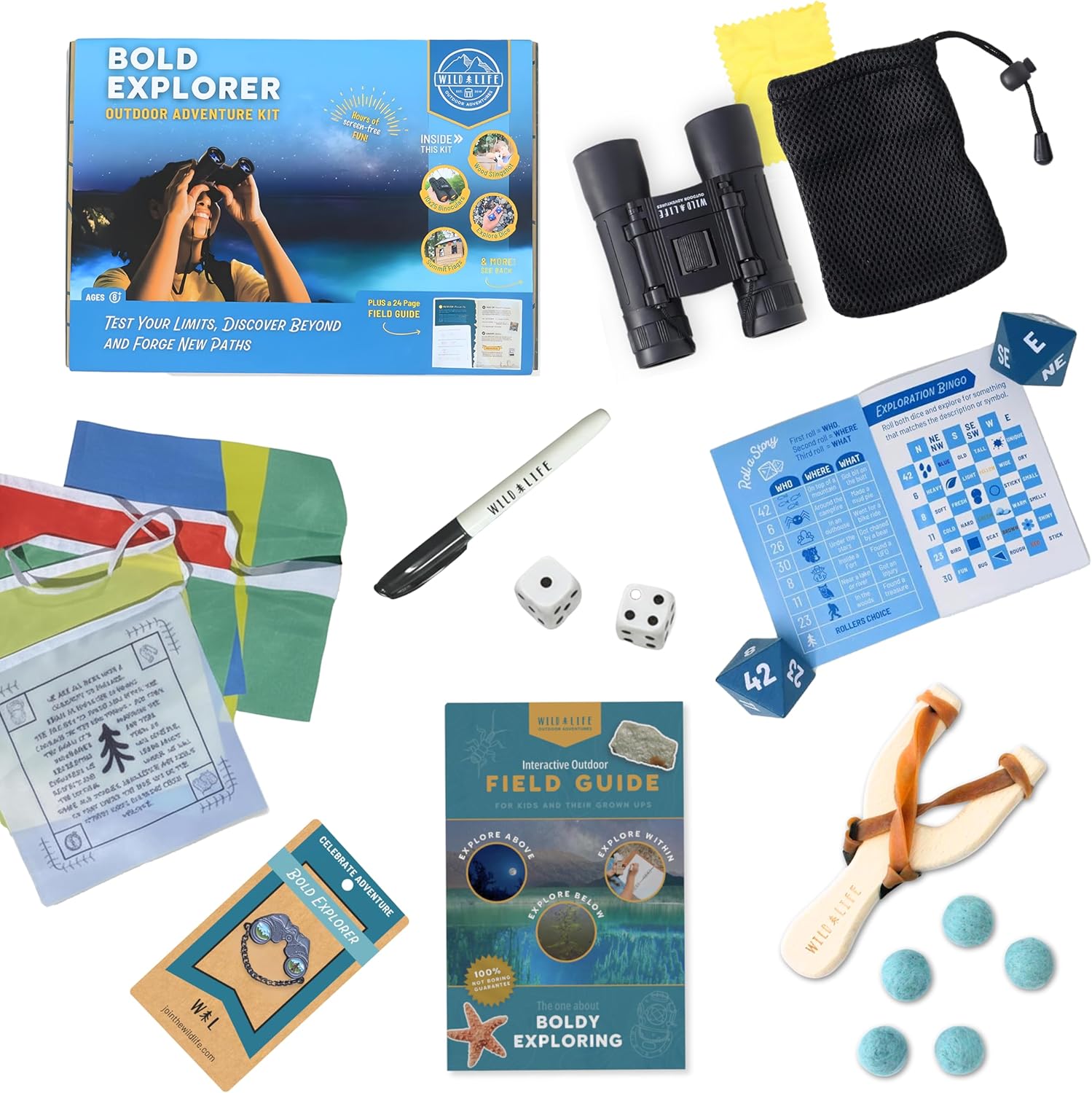 Bold Explorer Outdoor Adventure Kit – Quality Exploration Gear & Activities – Ideal for Kids' Nature Fun & Creativity