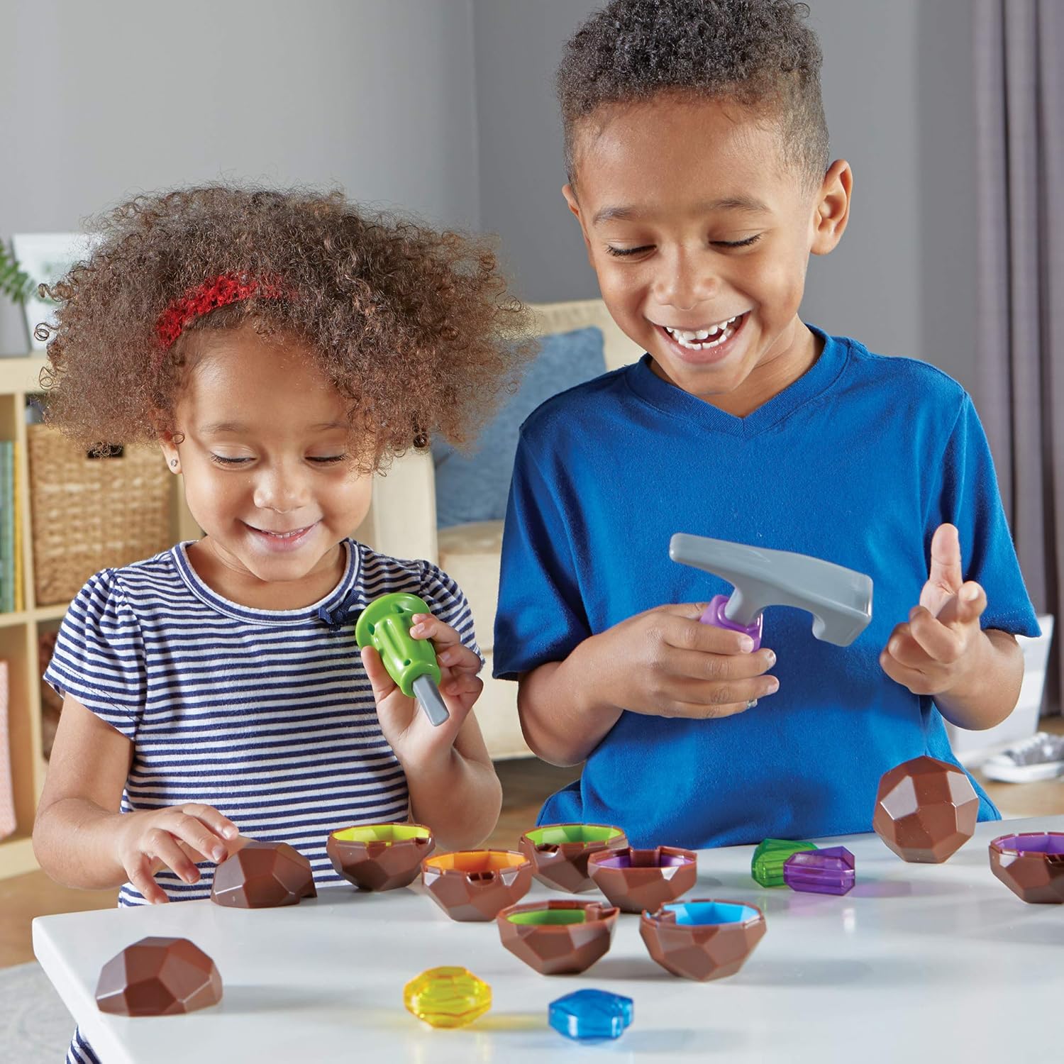 Learning Resources Rock 'n Gem Surprise - 19 Pieces, Ages 3+ Toddler Learning Toys, Sorting and Matching Toys, Early STEM for Kids - Image 8