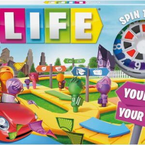 The Game of Life Board Game, Family Games for Kids Ages 8 and Up, Pegs Come in 6 Colors, Family Board Games for 2 to 4 Players
