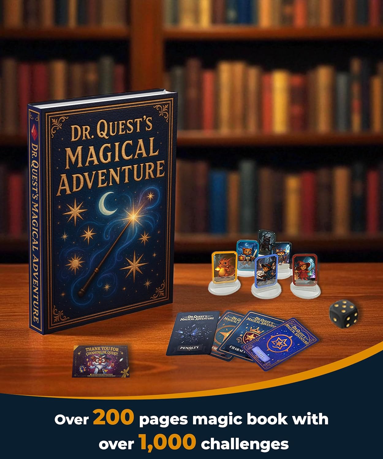 Dr. Quest's Magical Adventure–Educational Board Game for Kids Ages 6-9 – Spelling & Grammar Learning Game for Early Elementary | 180 Questions | Screen-Free Homeschool & Family Game | 2-6 Players - Image 4