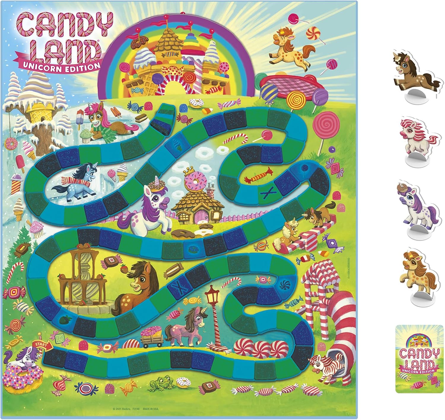 Hasbro Gaming Candy Land Unicorn Edition Preschool Board Game | Back to School Gifts for Kids | Classroom Toys | Ages 3+ (Amazon Exclusive) - Image 3