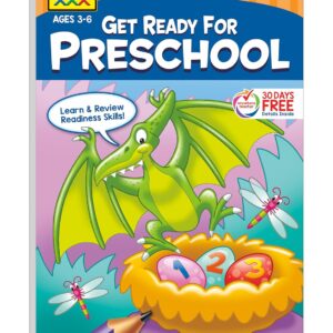 School Zone Get Ready for Preschool Workbook: 48 Pages, Pre-K, Learn ABCs, Numbers, Colors, Counting, Rhyming, Phonics, Patterns, Matching, Ages 3-6 (Little Get Ready! Book Series)