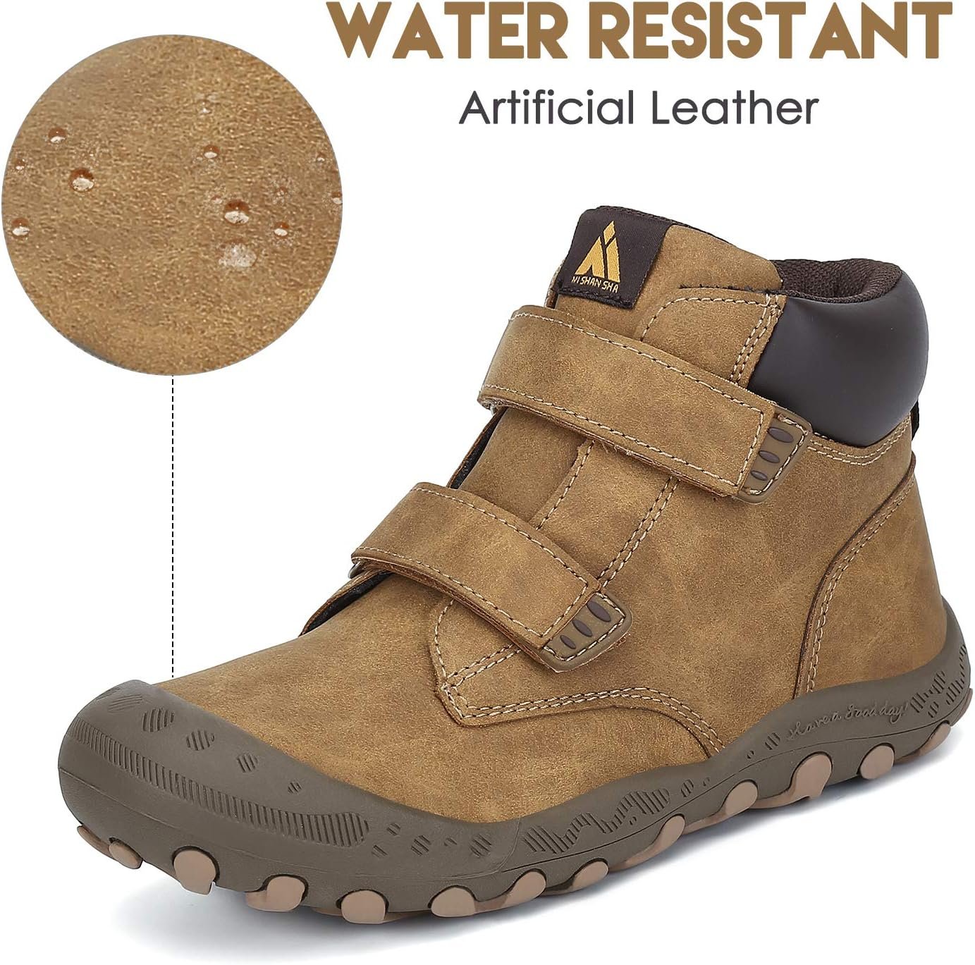 Mishansha Kids Hiking Boots Toddler Girls Boys Hiking Shoes Water-Resistant Anti-Collision Non-Slip Athletic Outdoor Trekking Boots - Image 2