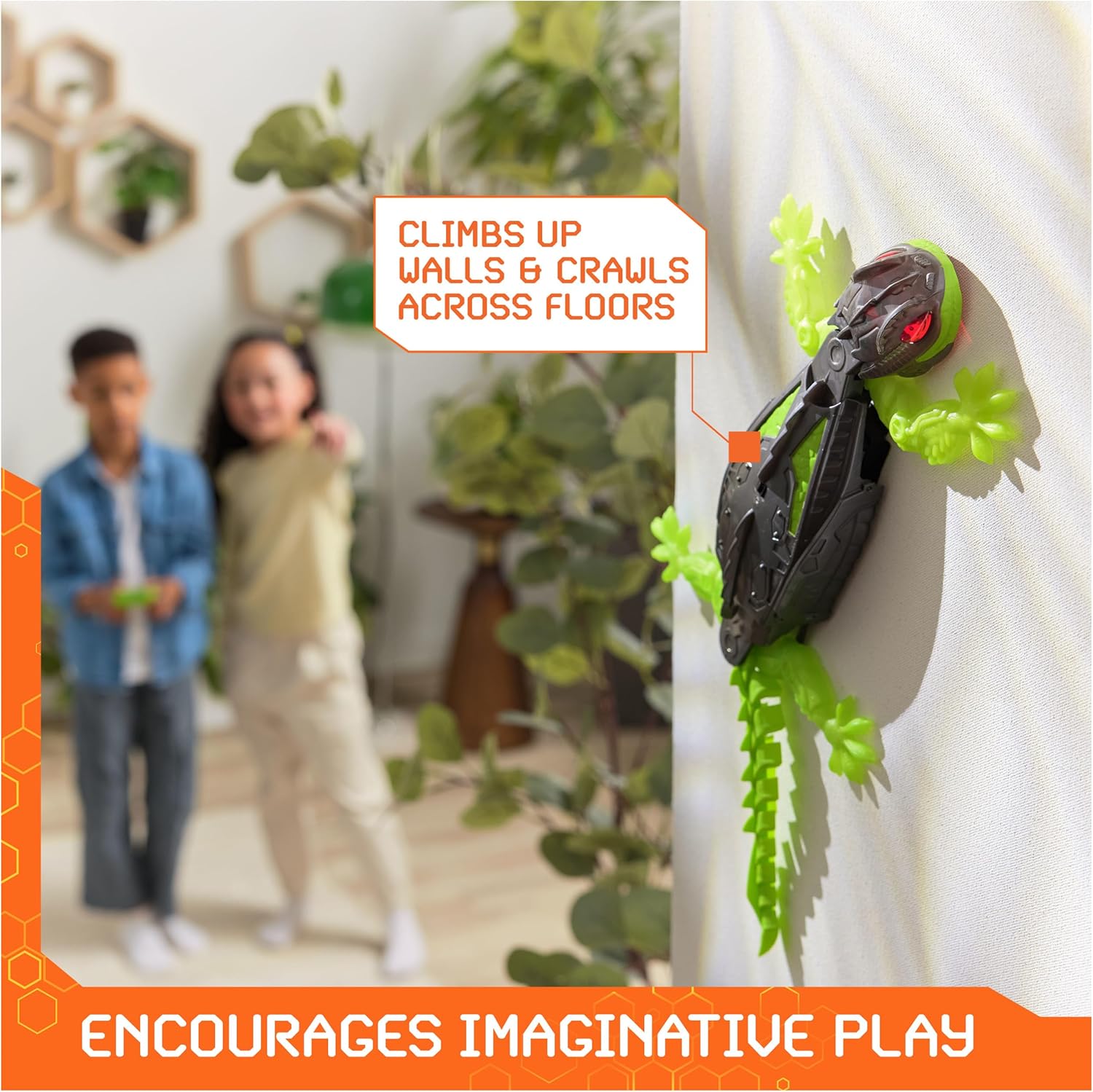 HEX BOTS Wall Crawler Gecko with Official Wall Climber Technology, Rechargeable Remote Control Robot Kids Toys, Prank Toys for Boys & Girls Ages 4 & Up - Image 2