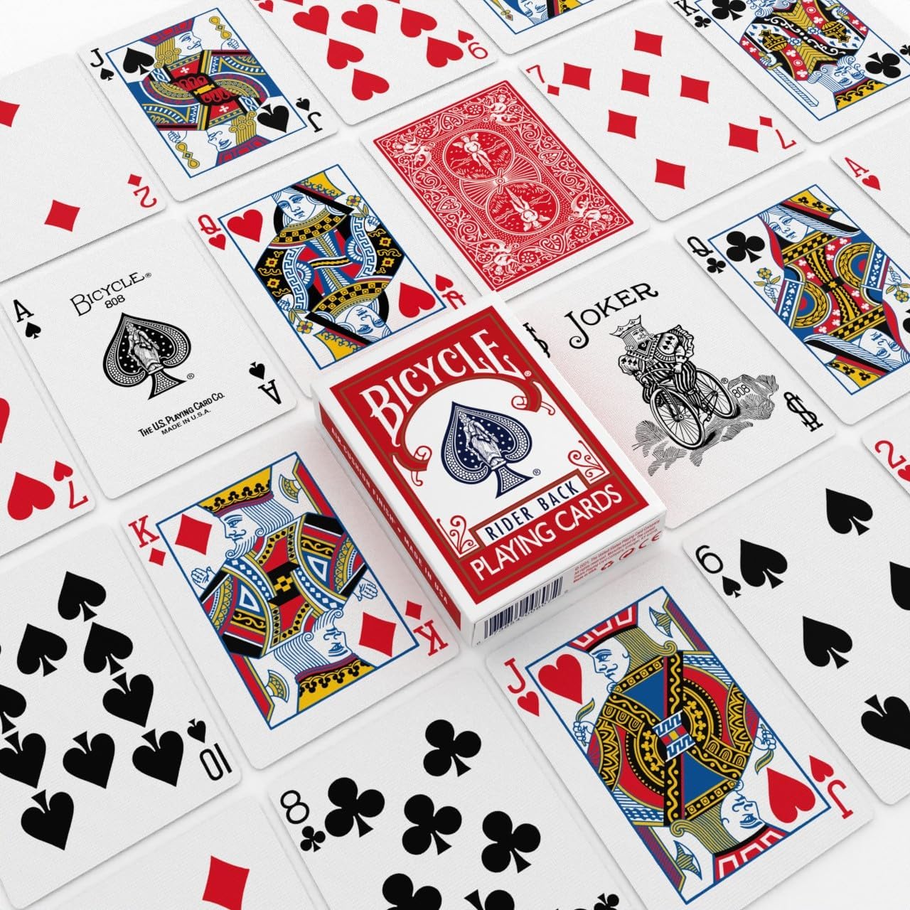 Bicycle Rider Back Playing Cards, Standard Poker Size Deck of Cards, Red & Blue (2 Pack), Classic Cards for Poker, Blackjack, Family Game Night & Card Games, Fun for All Ages - Image 5