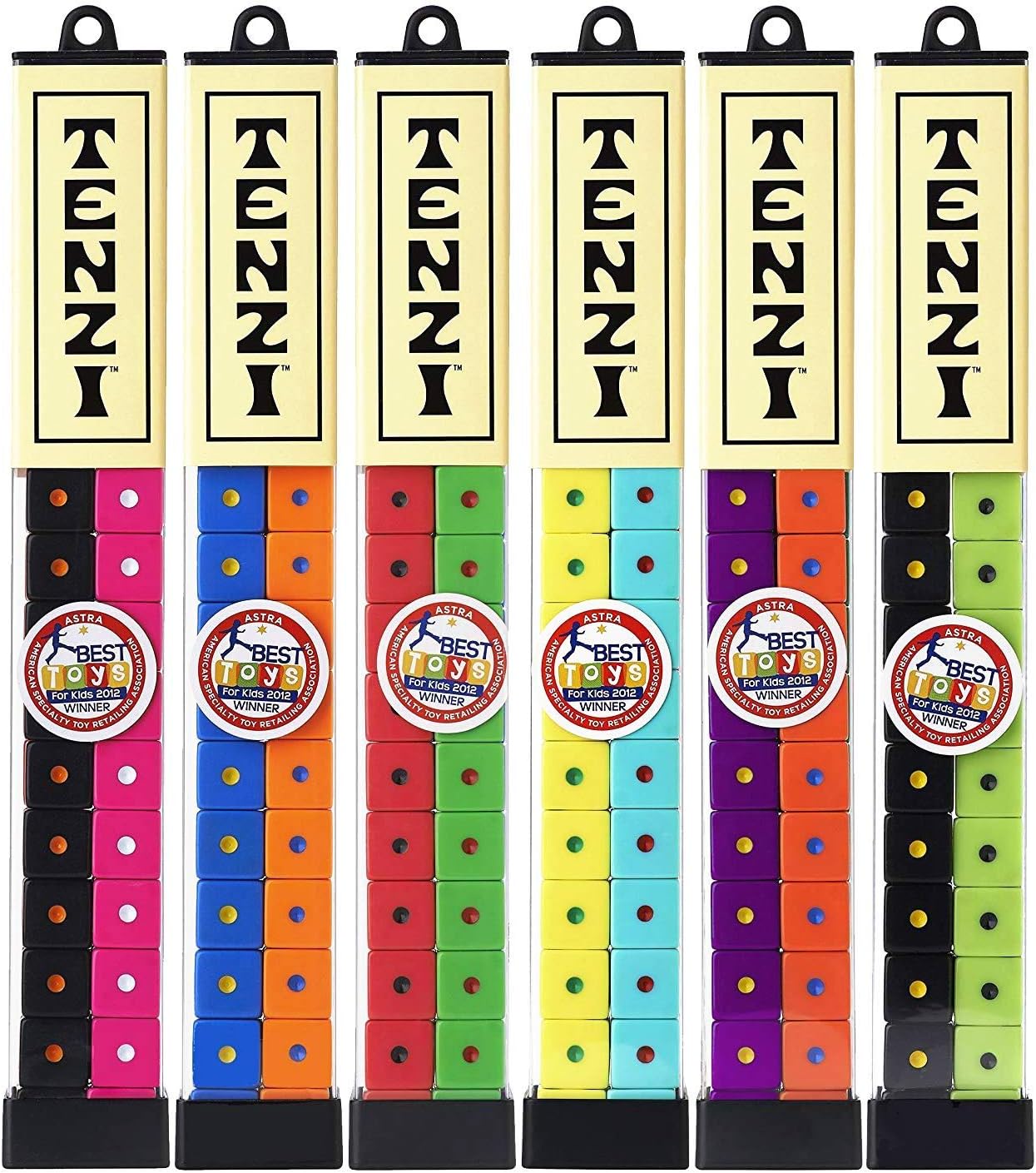 TENZI Dice Party Game - A Fun, Fast Frenzy for the Whole Family - 4 Sets of 10 Colored Dice with Storage Tube - Colors May Vary - Image 5