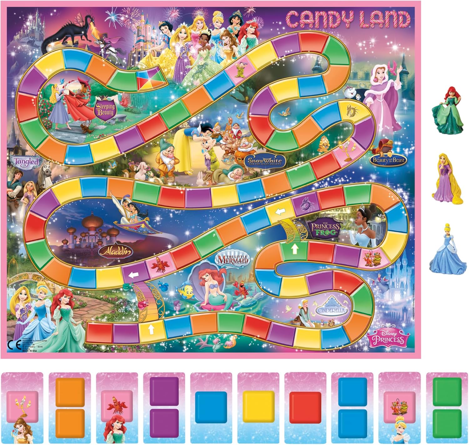 Hasbro Gaming Candy Land Disney Princess Edition Board Game, Preschool Games for 2 to 3 Players, Easter Gifts for Boys and Girls, Family Games for Kids Ages 3 and Up (Amazon Exclusive) - Image 4