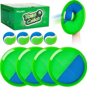 TEILLNET Toss and Catch Ball Game Set, Easter Basket Stuffers Beach Pool Toys Games for Family Kids Adults, Indoor Outdoor Yard Lawn Park Fun Sports Gifts for Boys Girls Ages 3 4 5 6 7 8 9 10 11 12
