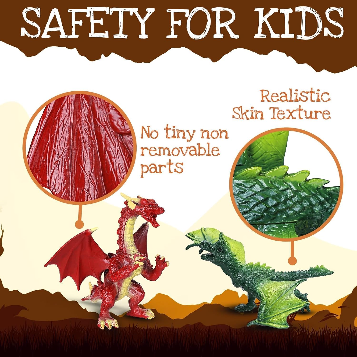 KarberDark 12 Pcs Dragon Toy Set with Gift Box, 4 Inch Realistic Mini Dragon Figures for Kids 3-5, 5-7, Party Favors, Birthday Decorations, Cake Toppers, Collectible Figurines for Boys Girls - Image 4