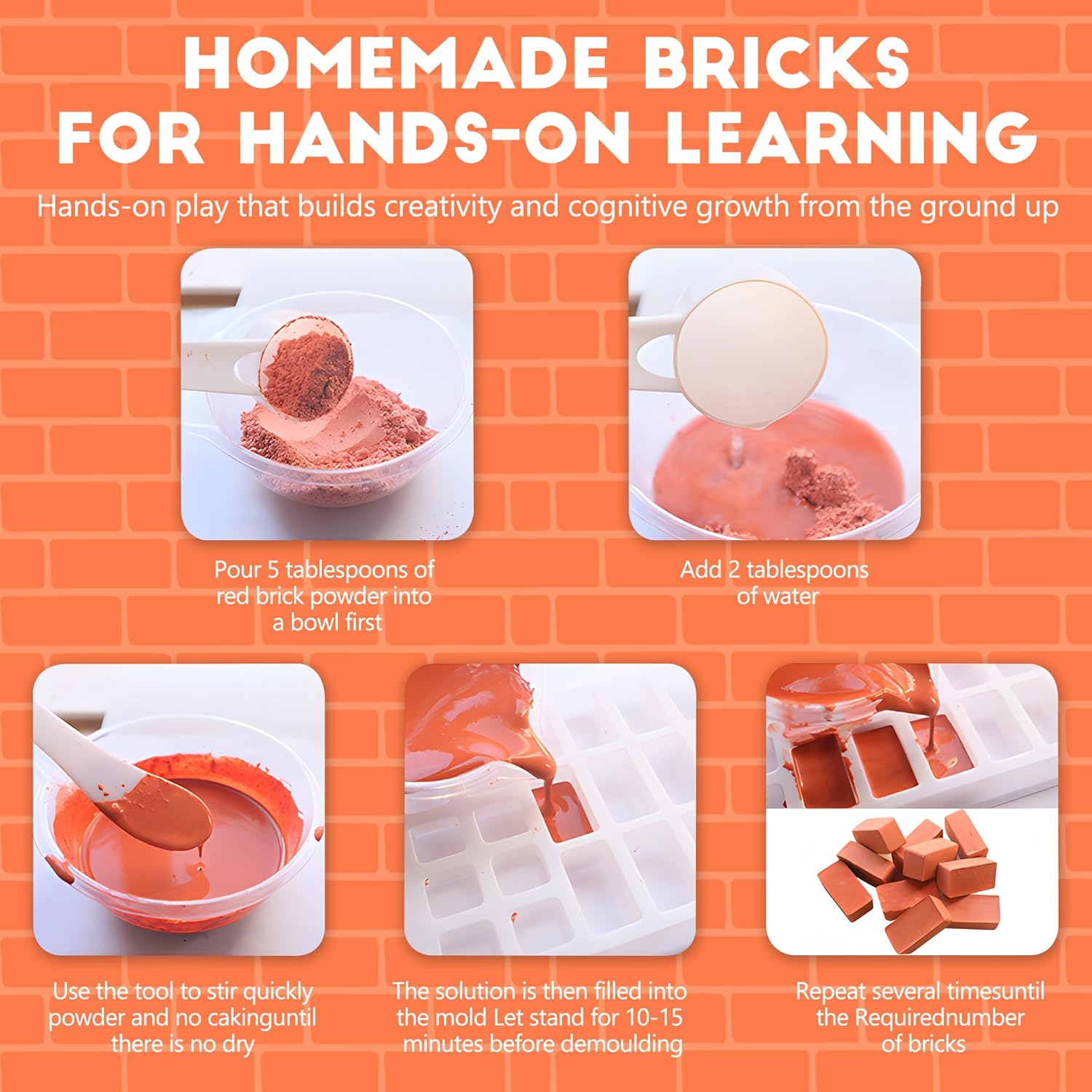 House Building Set for Kids 4+, Mini Brick Construction Kit with Mortar, STEM Architecture Blocks, Reusable DIY Projects, Creative Birthday Gift - Image 8