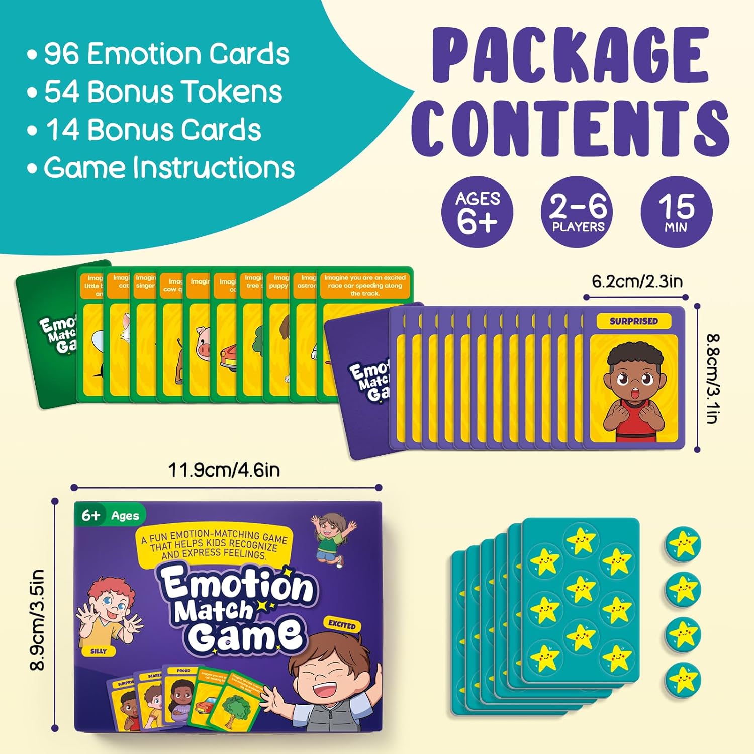 Faces & Feelings Go Fish Card Game Social Emotional Learning Activities for Kids Ages 6+,Learn to Identify Various Moods, Cartoon Faces Emotions Social Skills Games for Home, Therapy & Classroom Use - Image 7