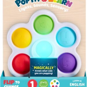 Chuckle & Roar Pop It! and Learn Educational Electronic Popping Toy – Bilingual Baby Learning Toy (English & Spanish), Lights & Sounds, Numbers, Animals & Colors – Toy for Ages 6 Months–2+