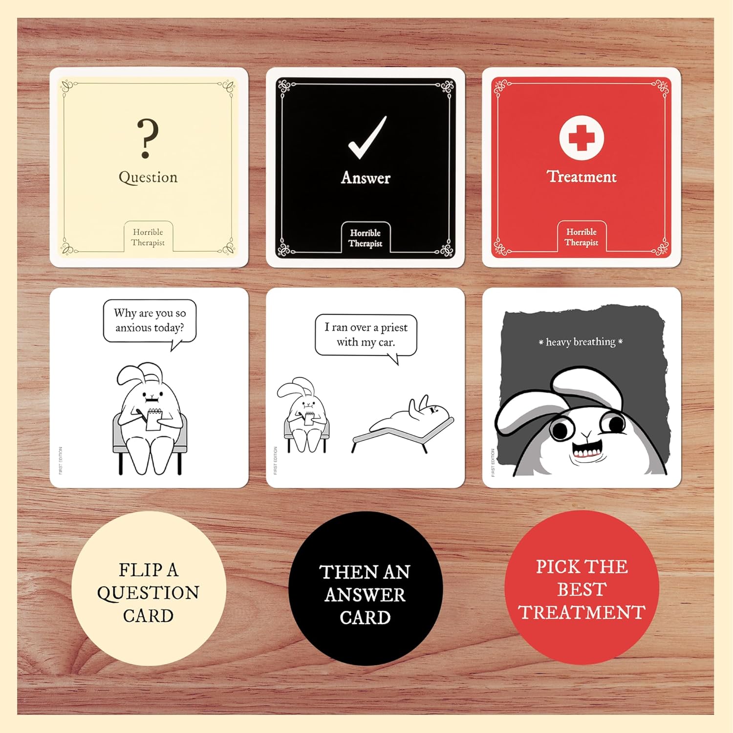Horrible Therapist: Extra Horrible Edition by Exploding Kittens - A Card Game for 3-8 Players, Ages 17+ - Adult Party Game for Family Night - Image 4