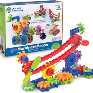 Learning Resources Gears! Gears! Gears! Machines in Motion – Toddler STEM, Building Toys for Kids, Hands-On Construction & Engineering Set, Critical Thinking, Fine Motor Skills