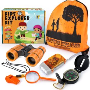 ESSENSON Kids Explorer Kit – Adventure Kit for Kids, Outdoor Explorer Kit with Binoculars, Summer Outdoor Toys for Kids Ages 4-8