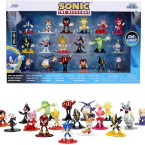 Jada Sonic The Hedgehog Nano Metalfigs 18 Pack Series 2 Die-Cast Figure Set – Includes Sonic, Shadow, Amy Rose, Rouge Toys