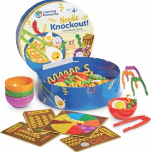Learning Resources Noodle Knockout Fine Motor Game – Games for Kids Ages 4-8, Toddler Board Game, Educational Matching Kids Games, Preschool and Kindergarten Classroom Game, Gifts for Toddlers