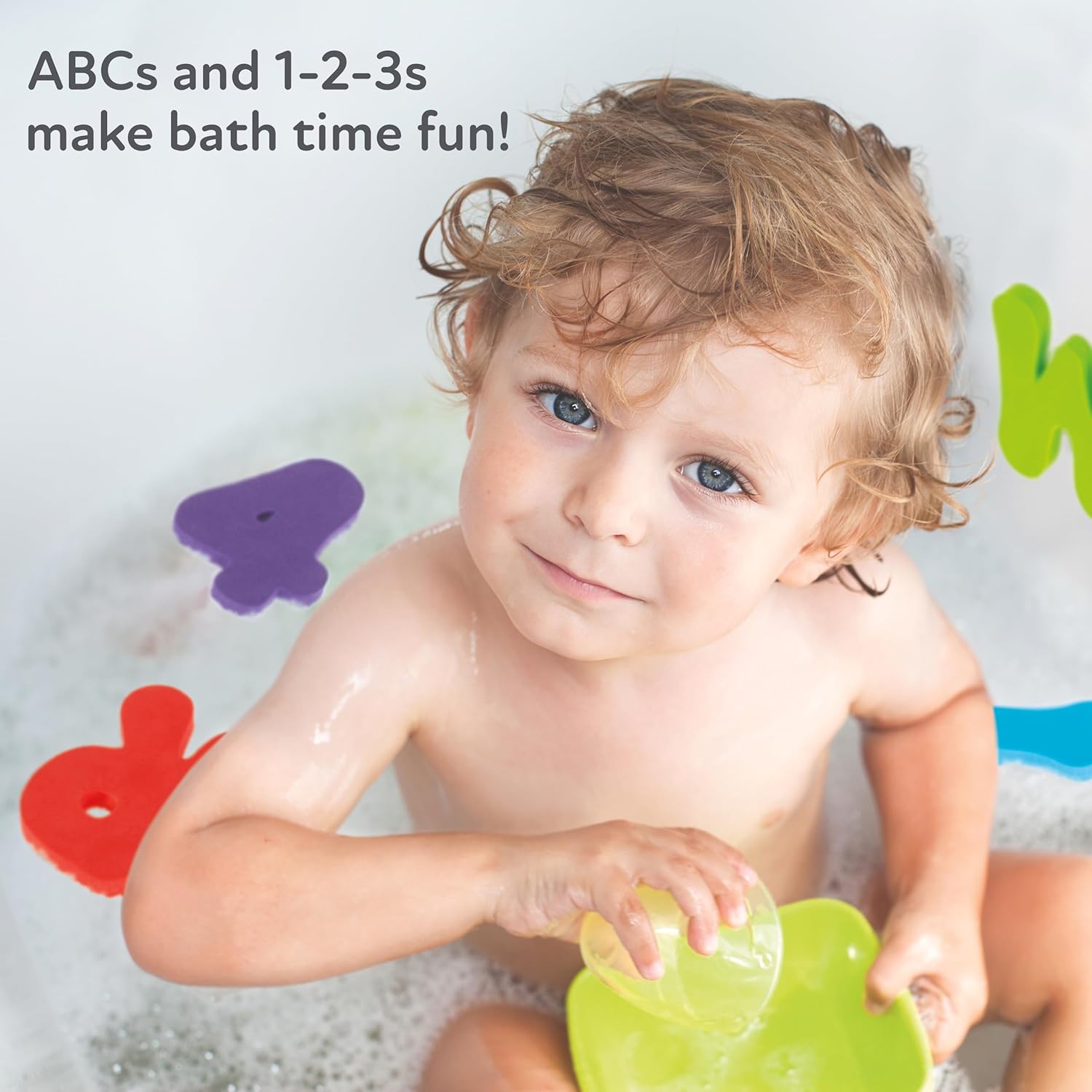 Nuby Foam Bath Letters and Numbers for Toddlers - Bath Toy Set for Kids 3+ Years - 36 Pieces - Image 5