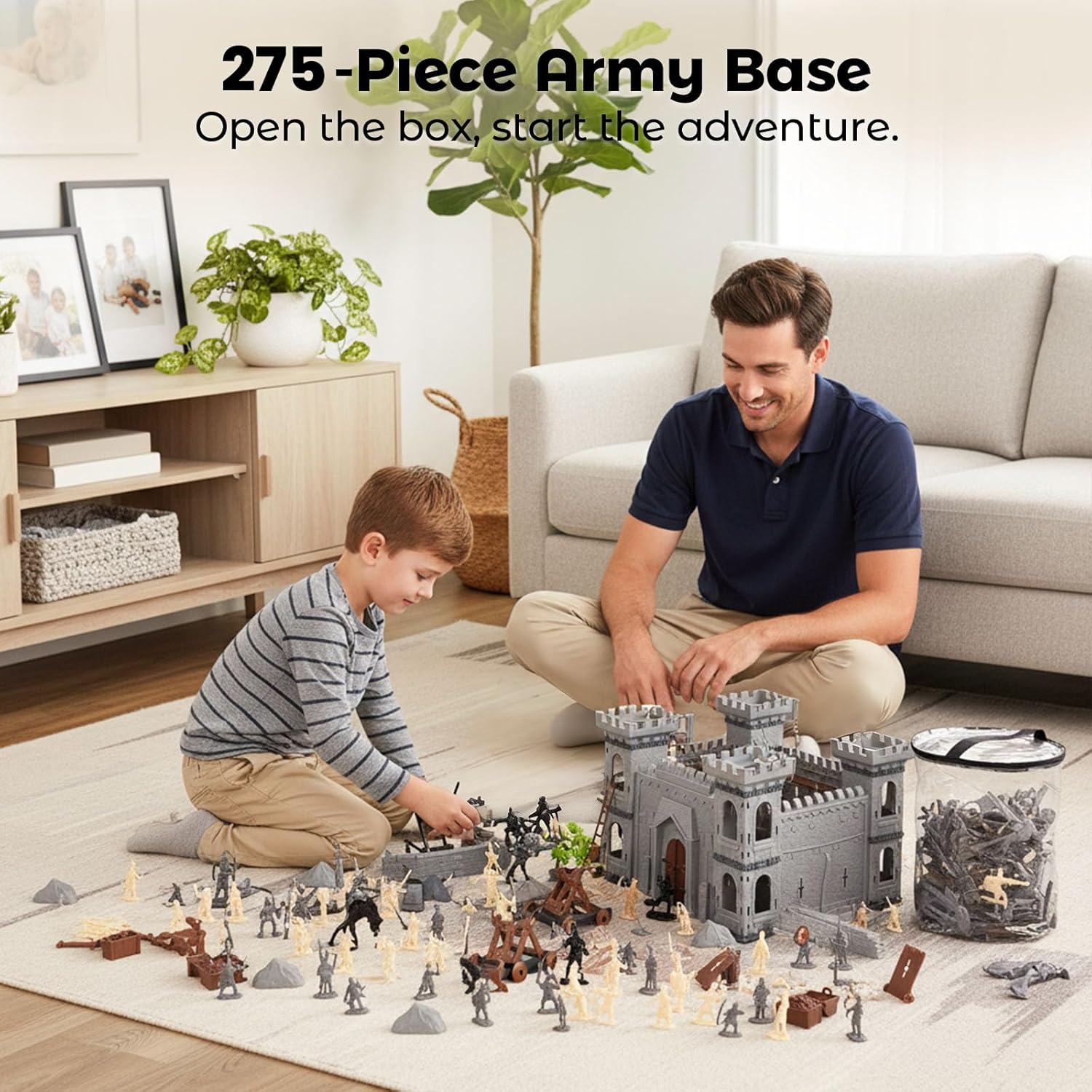 LovesTown 275 PCS Medieval Dragon Toy Set, Assembled Castle Toys Knight Warrior Figures Medieval Knights for Kids Birthday - Image 2