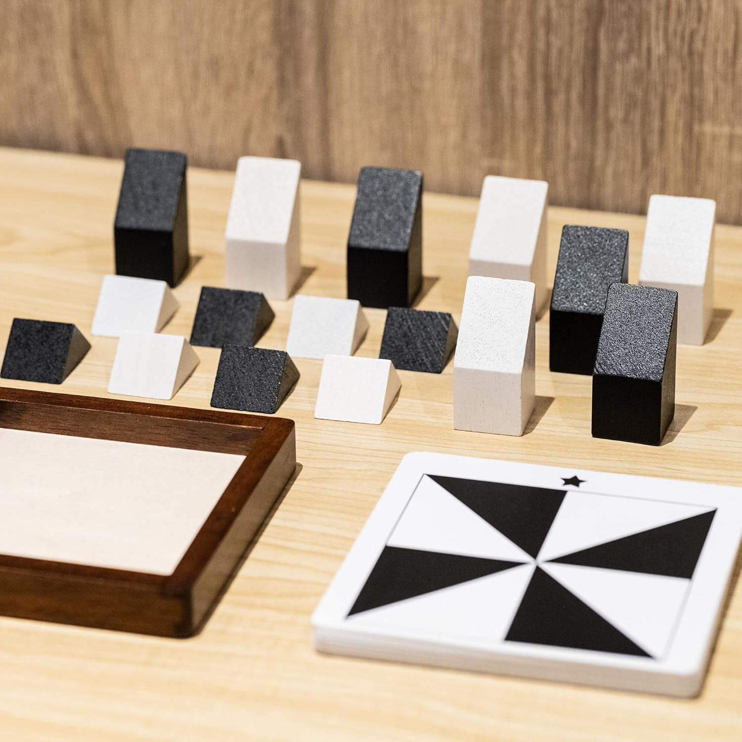 Wooden Hidden Blocks Puzzle Game - 80 Brain Challenges with Solid Wood Box & Deluxe Black and White Pieces, 3D Logic & Spatial Thinking Tabletop Toy, Perfect for Family Fun & Creative Gifts - Image 7