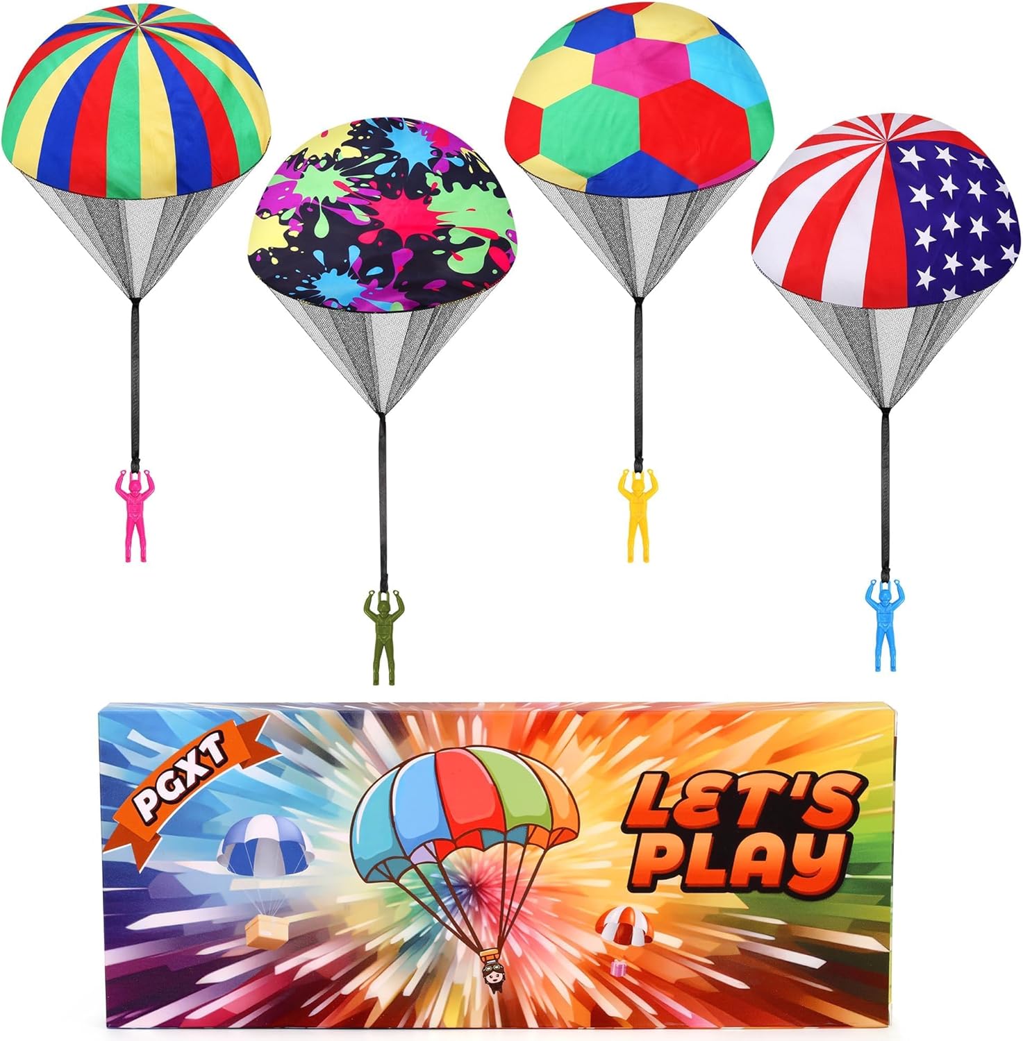Parachute Toy for Kids, Outdoor Toys Flying Parachute Men, Inside & Outside Toys for or 3 4 5 6 7 8 9 10 11 12 Year Old, Easter Basket Stuffers for Kids Idea 2026 Unique Boys Party Favors - Image 2