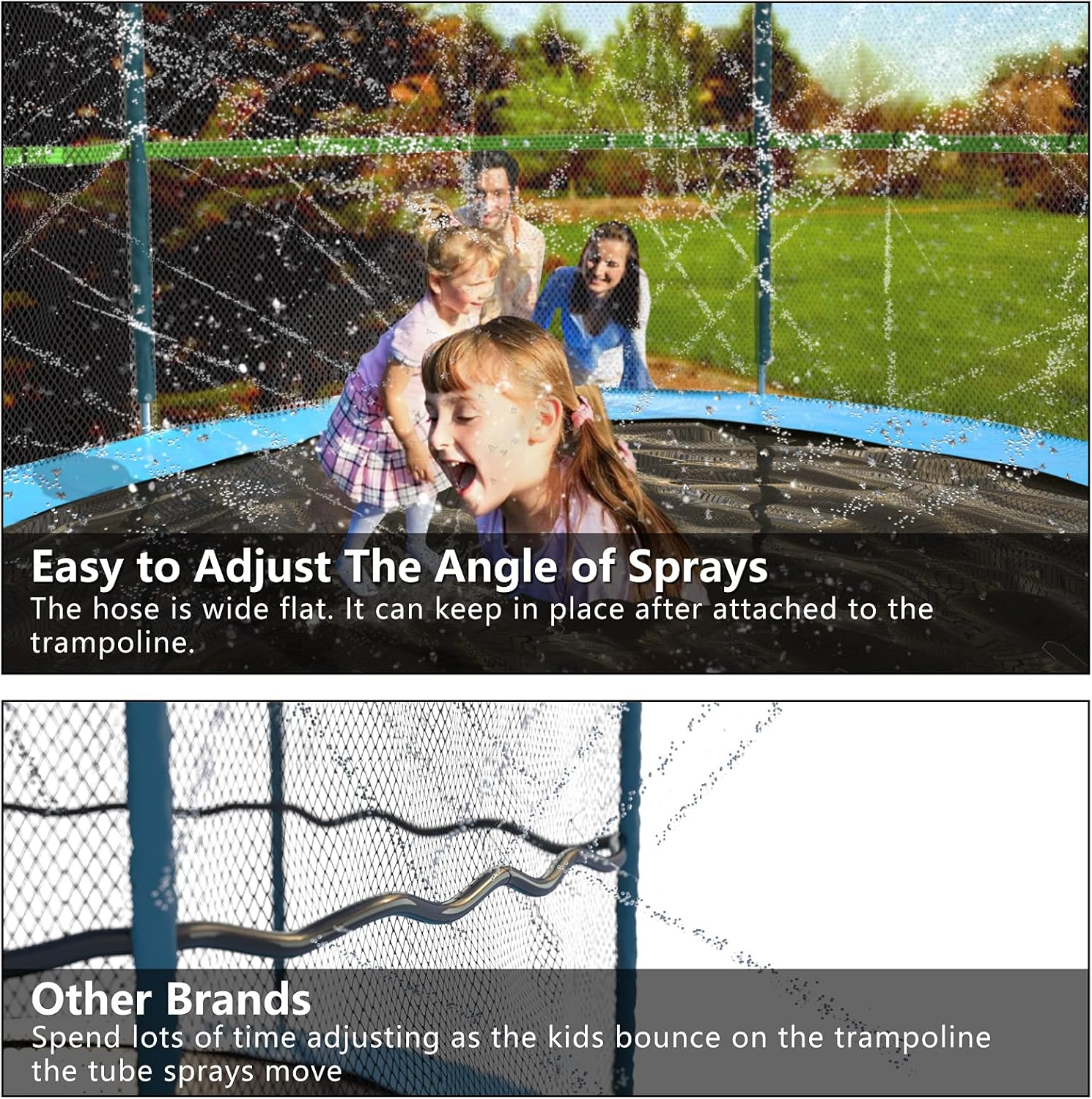 Jasonwell Trampoline Sprinkler Kids Outdside: Trampoline Accessories Waterpark Tropical Party Summer Outdoor Fun Water Games Toys Sprinklers Backyard Water Park Activity Toy for Kids Boys Girls (39FT) - Image 4