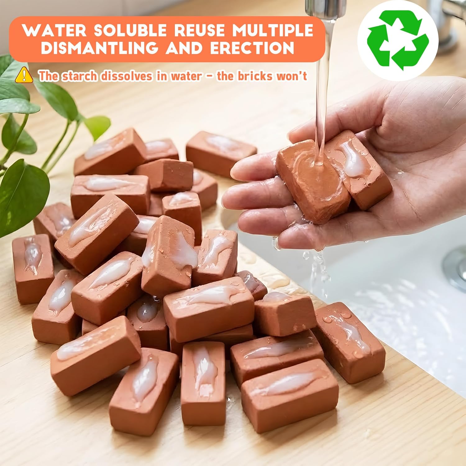 House Building Set for Kids 4+, Mini Brick Construction Kit with Mortar, STEM Architecture Blocks, Reusable DIY Projects, Creative Birthday Gift - Image 5
