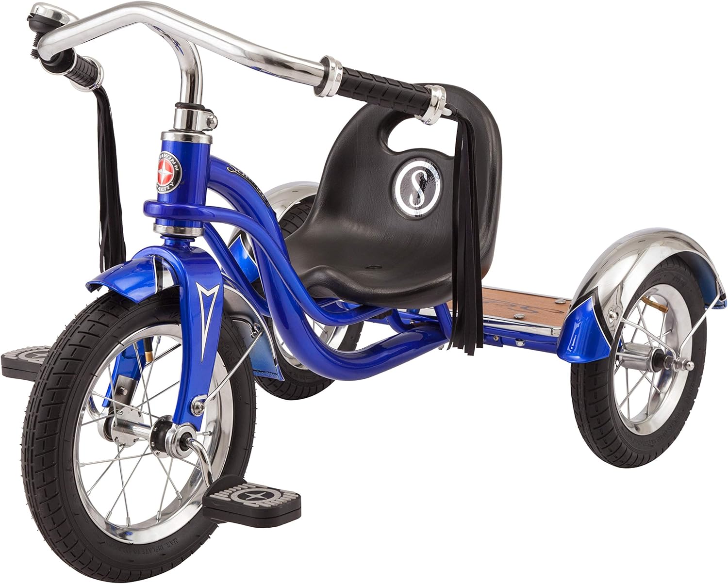 Schwinn Roadster Tricycle, 12 Inch Front Wheel Bike for Kids Ages 2-4, Low Center of Gravity, Retro Steel Frame, Adjustable Seat Grows with your Child, Rear Deck, Tricycle for Toddlers - Image 7