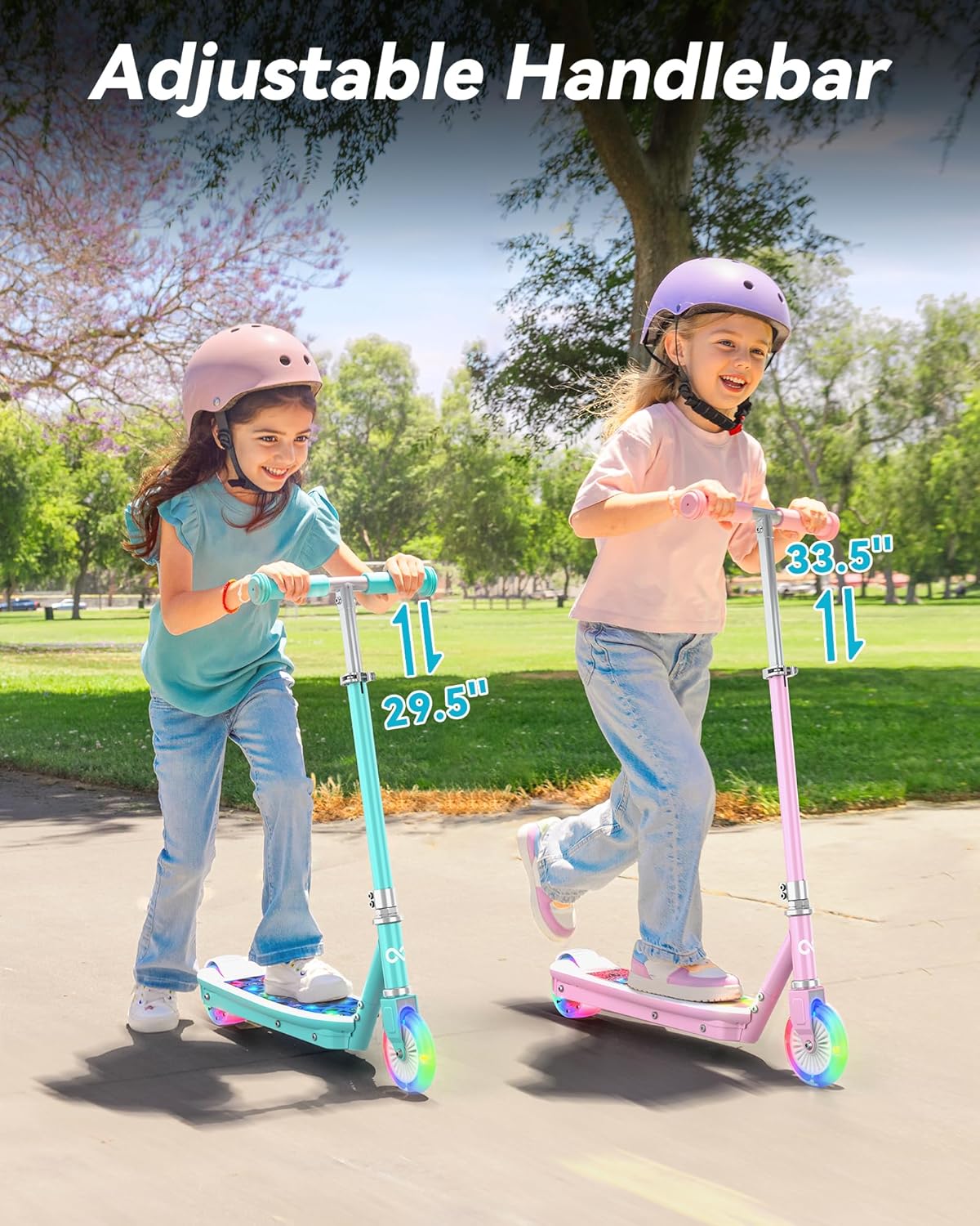Gyroor KS2 Kids Electric Scooter – 5 MPH Safe Speed, Foot Sensor Start, LED Lights, Adjustable Handlebar, 2 Hr Fast Charge, UL2272 Certified, Ages 6–12, 121 lb Max Load - Image 6