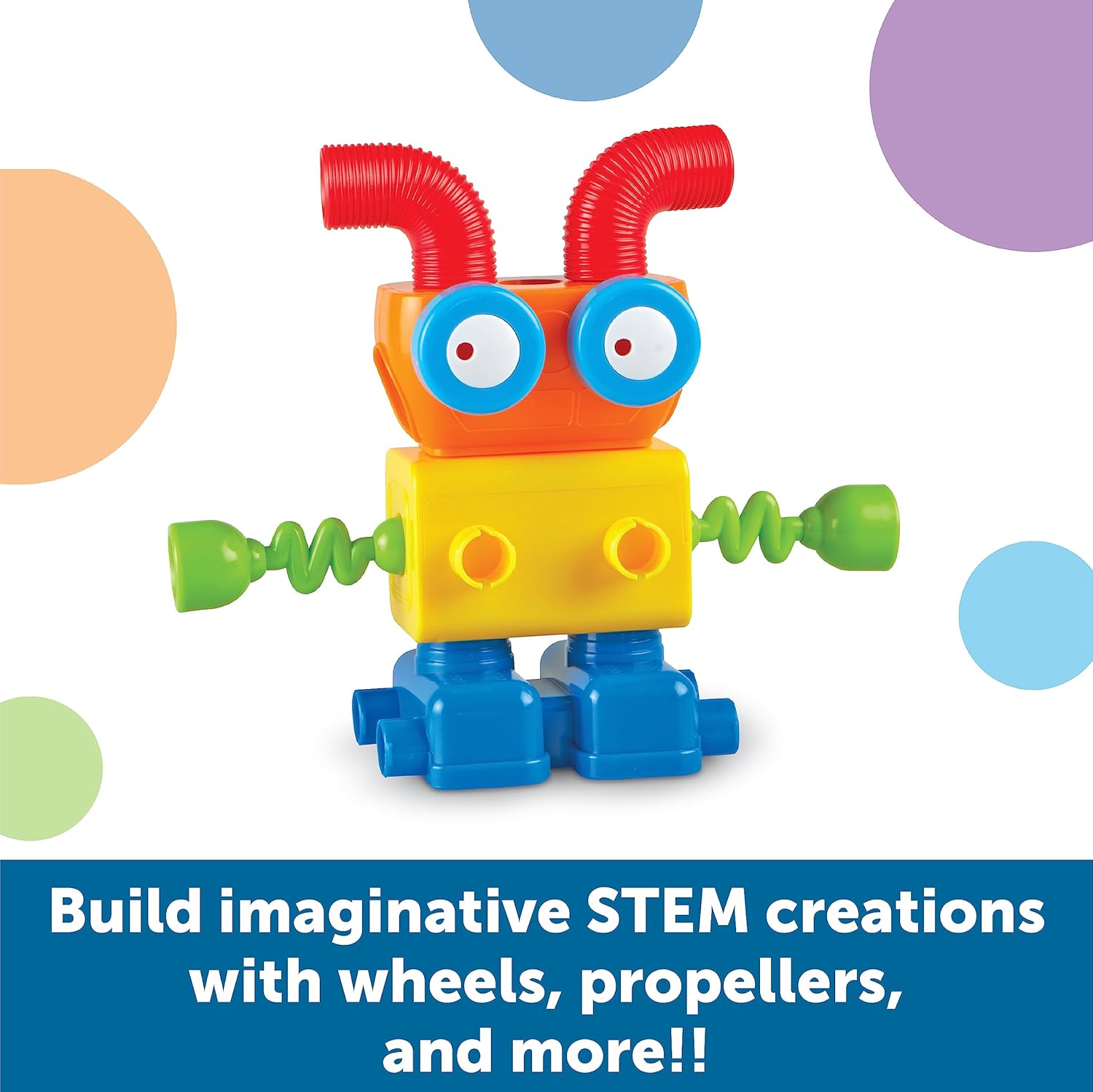 Learning Resources 1-2-3 Build It Robot Factory - Building Robots for Kids, Robot STEM Toys, Kids Engineering Toys, Toddler STEM Activity, Robots Building Kit - Image 3