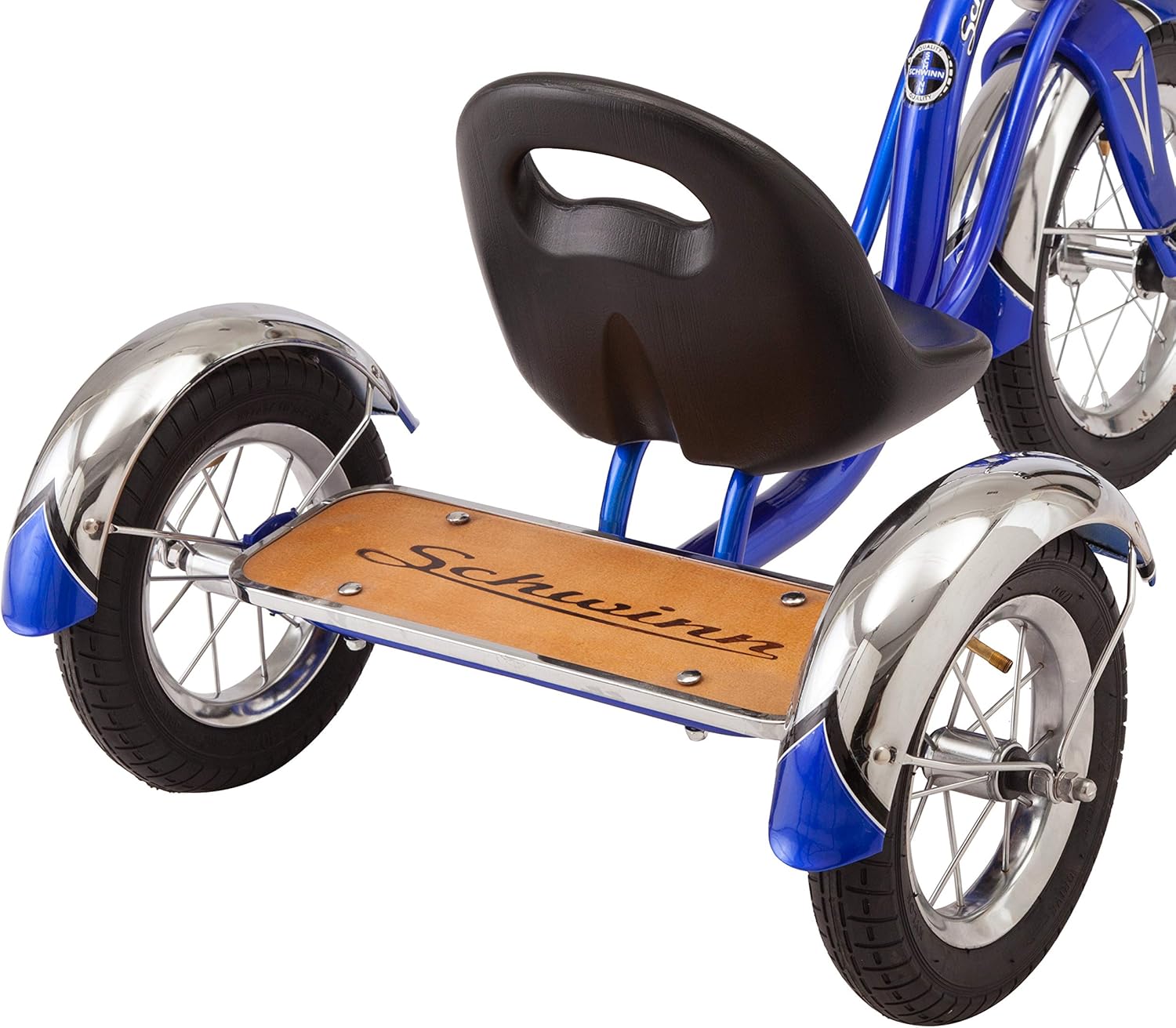 Schwinn Roadster Tricycle, 12 Inch Front Wheel Bike for Kids Ages 2-4, Low Center of Gravity, Retro Steel Frame, Adjustable Seat Grows with your Child, Rear Deck, Tricycle for Toddlers - Image 4