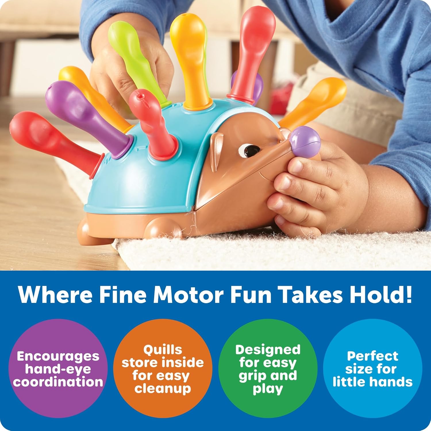 Learning Resources Spike The Fine Motor Hedgehog - Toddler Montessori Toys, Stacking Shape, Gifts For Boys And Girls, Sorting And Matching Skill Activities, Educational Games, Kindergarten - Image 4