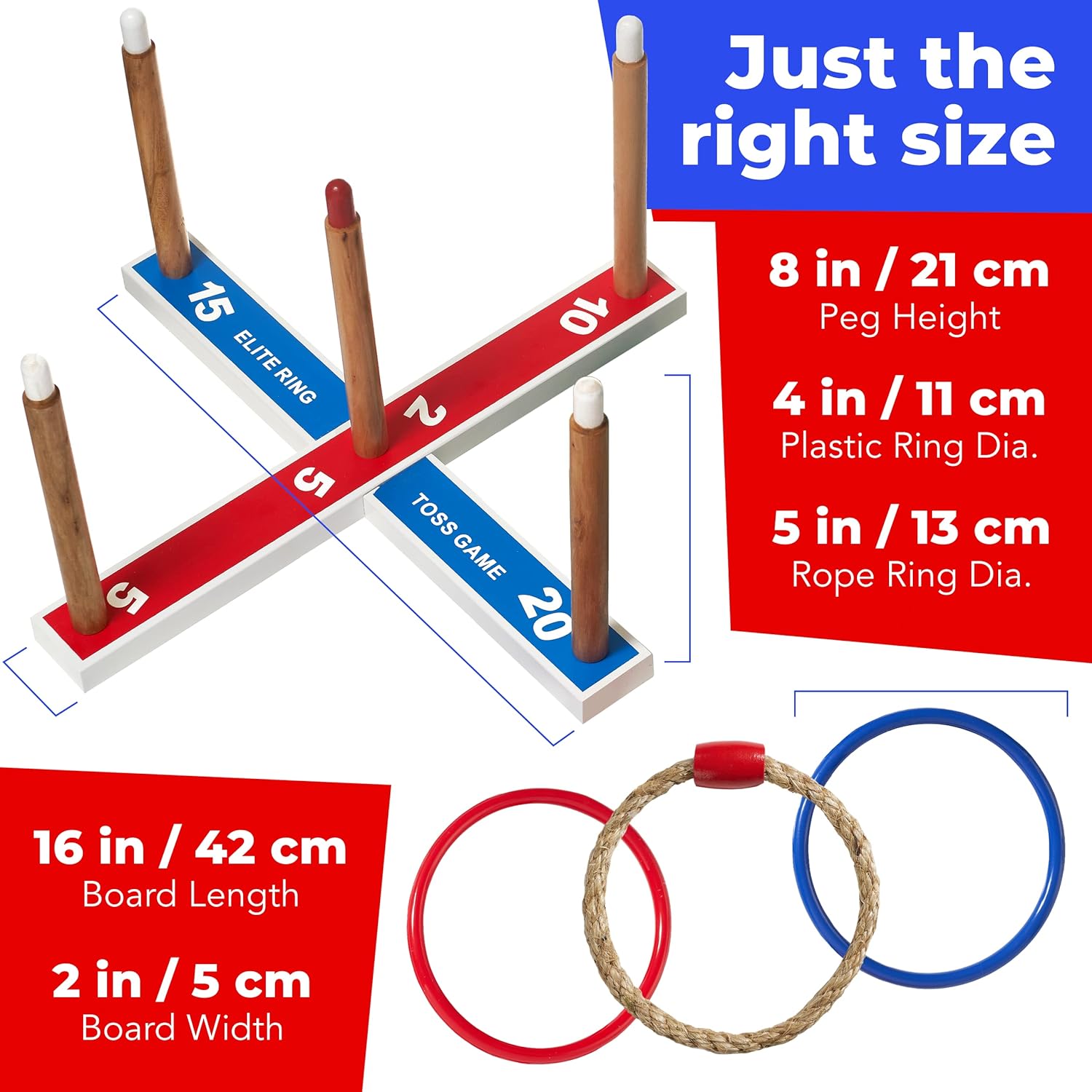 Elite Sportz Ring Toss Games for Kids - Outdoor Yard Game for Adults & Family - Backyard Toys, Outdoor Game, Backyard Games, Lawn Games for Kids Ages 4-8 - Image 4