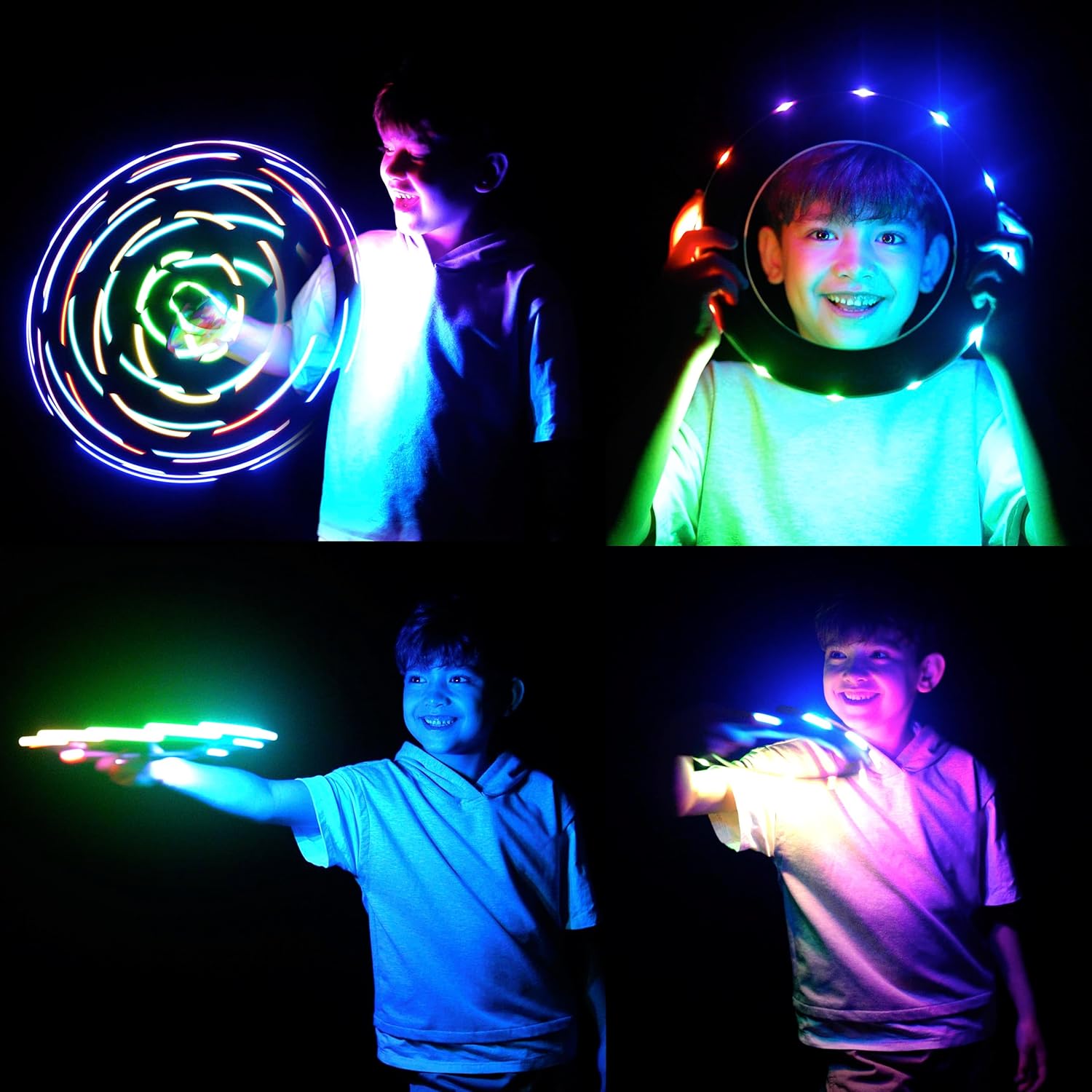 TOSY Flying Ring - 36 RGB Multicolor or 12 Monocolor LEDs, Super Bright, Lost Mode, Auto Light Up, Easter Basket Stuffers Gift for Kid/Teen/Boy/Girl, Safe, Waterproof, Pool/Beach/Camping Toy - Image 5