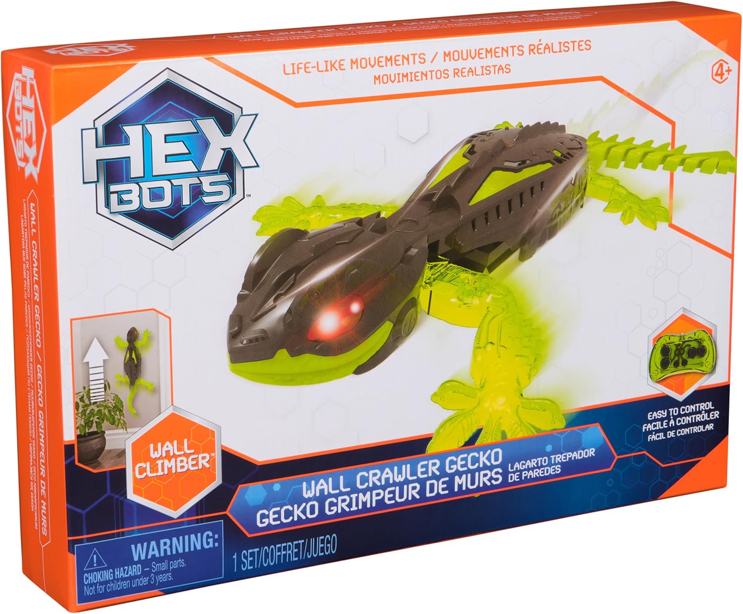 HEX BOTS Wall Crawler Gecko with Official Wall Climber Technology, Rechargeable Remote Control Robot Kids Toys, Prank Toys for Boys & Girls Ages 4 & Up - Image 8