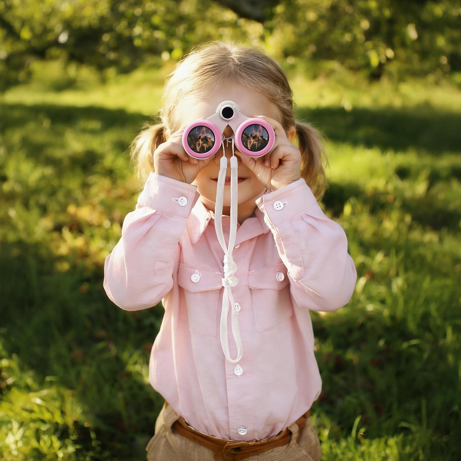 ROBOTIME Bug Catcher Kit for Kids, 12Pcs Explorer Kit, Outdoor Adventure Set with Kids Binoculars, Butterfly Net, Insect Box, Magnifying Glass and Compass Watch for Toddlers 3-12 (Pink) - Image 4