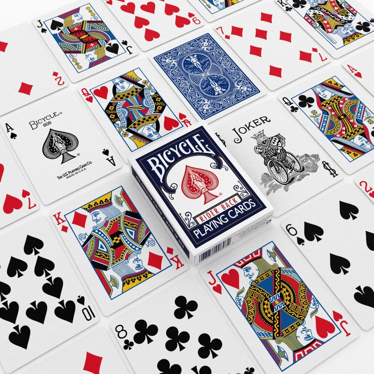 Bicycle Rider Back Playing Cards, Standard Poker Size Deck of Cards, Red & Blue (2 Pack), Classic Cards for Poker, Blackjack, Family Game Night & Card Games, Fun for All Ages - Image 6