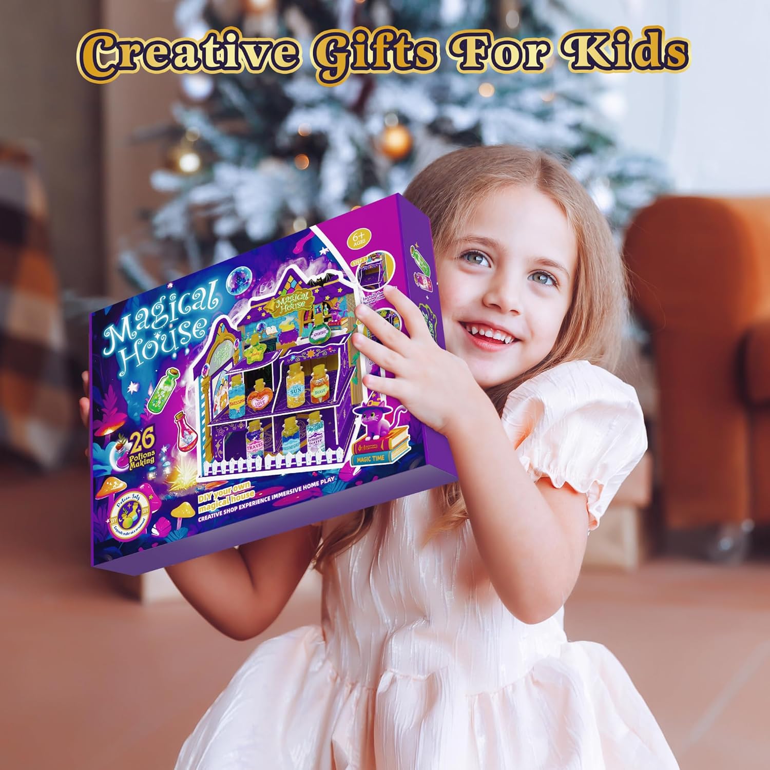 Fairy Magic Potions Kit for Kids, with Magical House, 26 DIY Mixed Magic Wizard Potion Bottles, Mystery Potions Craft Kit, Christmas Decorations Birthday Gifts for Age 6 7 8 9 10+ Year Old Girls Boys - Image 7