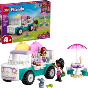 LEGO Friends Heartlake City Ice Cream Truck Toy – Building Toy Pretend Play Set for Kids, Girls and Boys, Ages 4+ – Preschool Building Blocks with 2 Minidolls and Rabbit Figure – 42644
