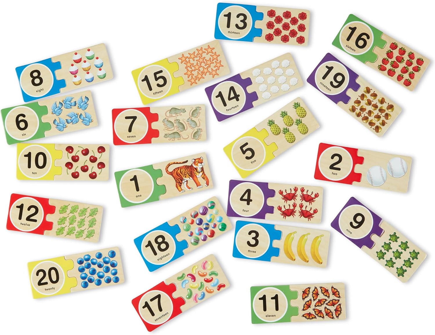 Melissa & Doug Self-Correcting Wooden Number Puzzles with Storage Box (40 pcs) - Image 4