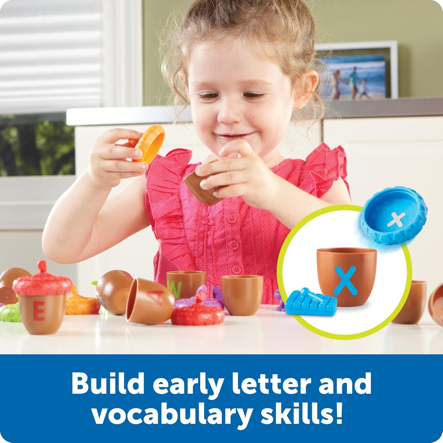 Learning Resources Alphabet Acorns Activity Set - ABC Puzzle, Preschool Learning Activities, Speech Therapy Materials, Manipulatives for Preschoolers, Fine Motor Skills - Image 3